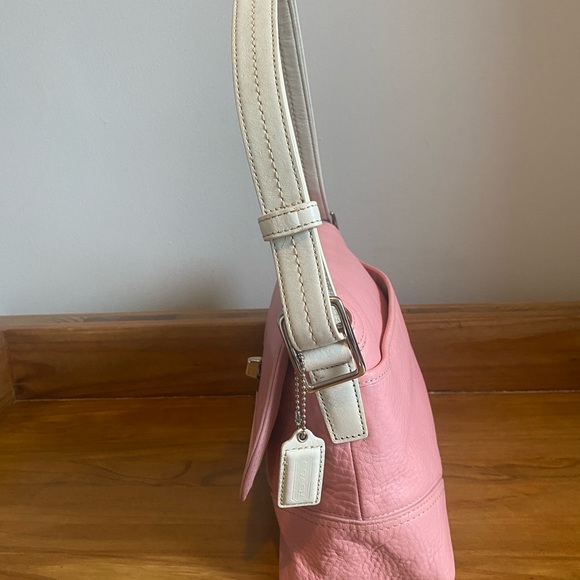 2008 Y2K Coach Hamilton Flap shoulder bag pink and white - Picture 10 of 14